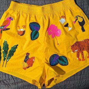 QOS Yellow Drink and Girlie Shorts